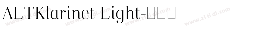 ALTKlarinet Light字体转换
